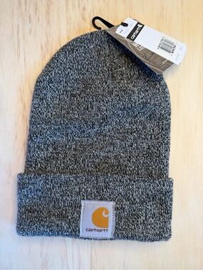 NWT Carhartt Men's Gray Knit Beanie - Classic Cuff Hat